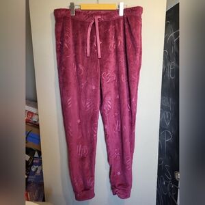 Warner Bros. Harry Potter Burgundy Plush Fabric Pj,s Bottoms , Size XL